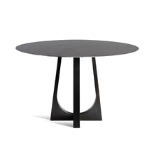 Load image into Gallery viewer, Vega Table, blackened steel bistro table with round top
