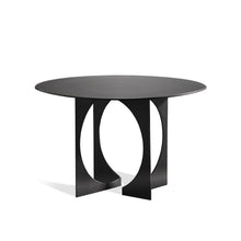 Load image into Gallery viewer, Vance Table, contemporary blackened steel table with deco influences
