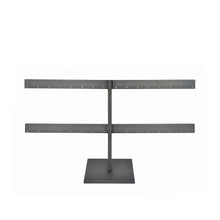 Load image into Gallery viewer, Slate Stud Earring Stand front view, blackened steel earring stand for jewelry display
