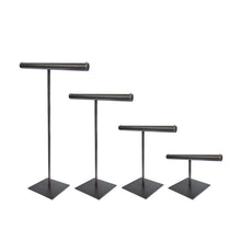 Load image into Gallery viewer, Slate T-Bar Stands in all sizes, blackened steel stands for jewelry display
