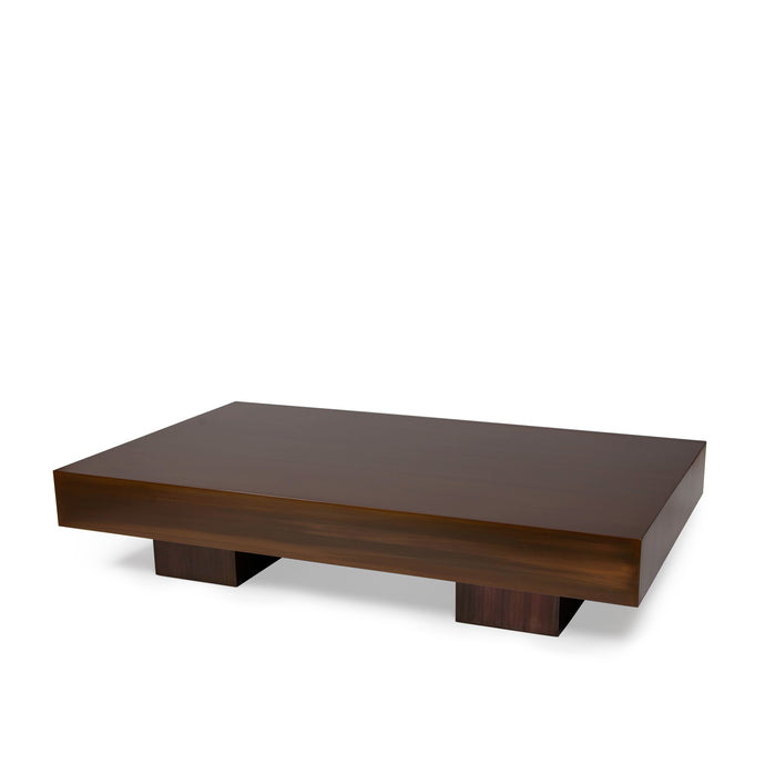 Hiro Table, minimalist coffee table with vintage bronze finish