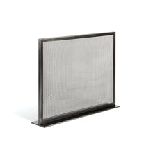 Load image into Gallery viewer, Court Screen, modern blackened steel fireplace screen
