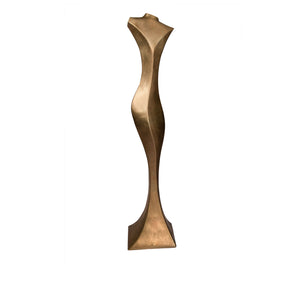Back view of contemporary cast bronze Female Form sculpture