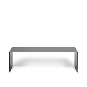 Simple Riser, minimalist blackened steel riser for displays