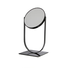 Load image into Gallery viewer, Slate Mirror, vanity mirror with blackened steel frame with adjustable angle
