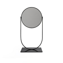 Load image into Gallery viewer, Slate Mirror, vanity mirror with blackened steel frame with adjustable angle
