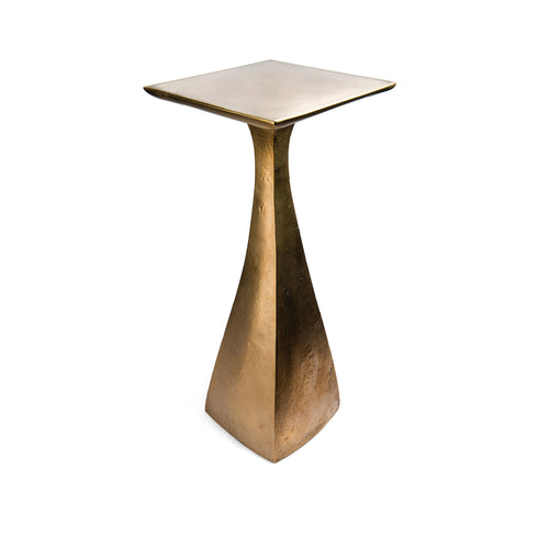 Vince Table, cast bronze side table with curved form