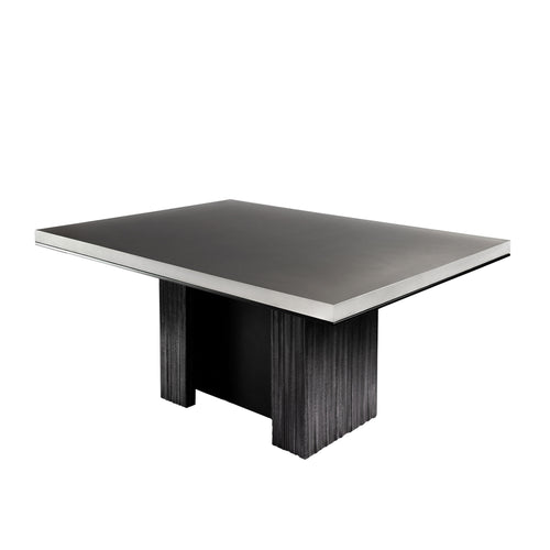 Worzel Table, blackened cast aluminum base with eco resin top 