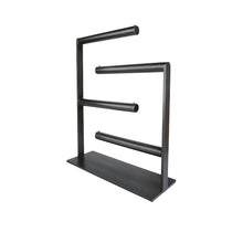Load image into Gallery viewer, Slate Tiered Bracelet Stand, Blackened steel jewelry display for bracelets and watches
