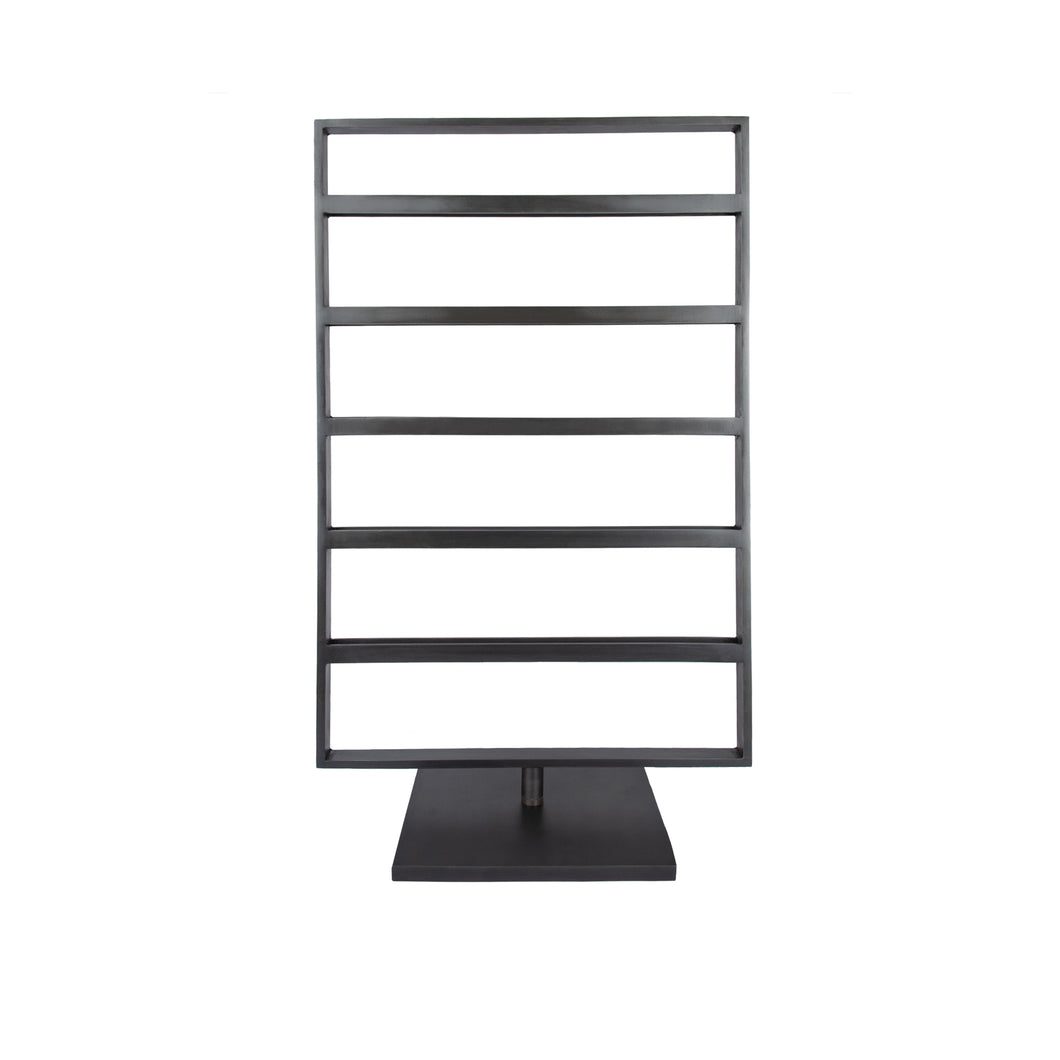 Slate Revolving Earring Stand, blackened steel earring stand for jewelry display
