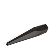 Load image into Gallery viewer, Slate Ring Stand laying on side, geometric blackened steel jewelry display
