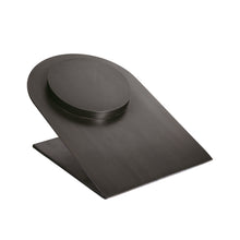 Load image into Gallery viewer, Slate Short Necklace Stand, Blackened steel low angled jewelry display for necklaces
