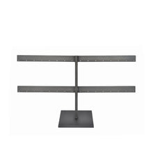 Load image into Gallery viewer, Slate Stud Earring Stand front view, blackened steel earring stand for jewelry display
