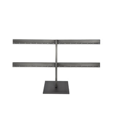 Load image into Gallery viewer, Slate Stud Earring Stand back view, blackened steel earring stand for jewelry display
