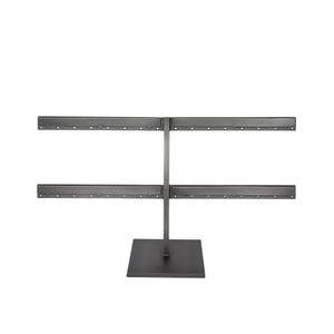 Slate Stud Earring Stand back view, blackened steel earring stand for jewelry display